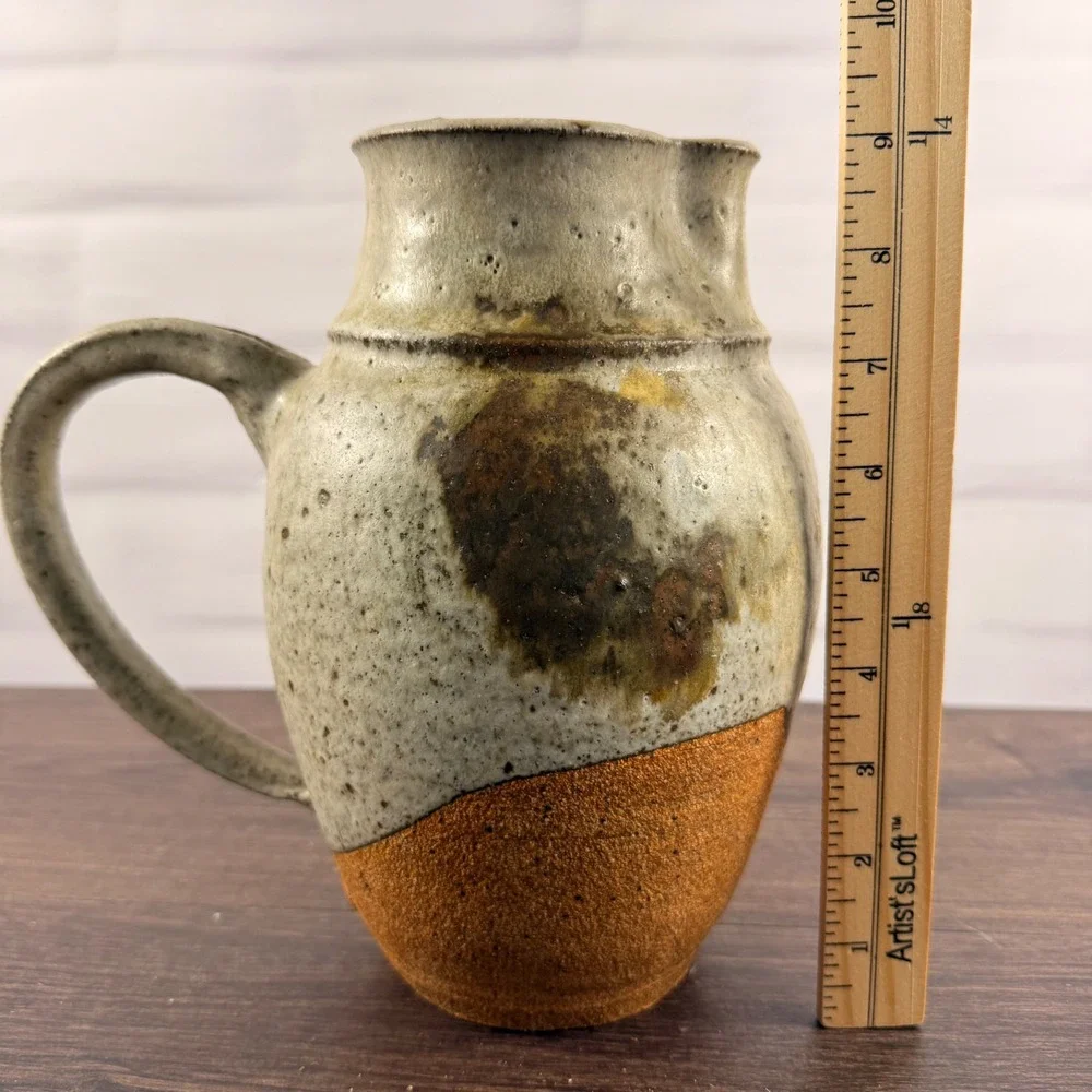 Robert Weiss Handmade Stoneware Pitcher MCM Studio Pottery Glazed Ceramic